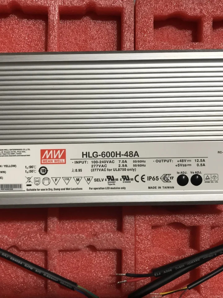 Mingwei LED 스위칭 전원공급장치 HLG-600H-12A 15A 20A 24A 30A 36A 42A 48A 54A