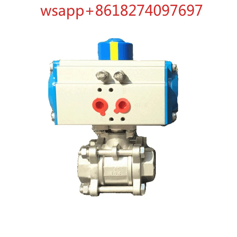 Q611F-16P 공압 퀵 컷 밸브 스테인리스 스틸 3 피스 나사 볼 DN8-DN100