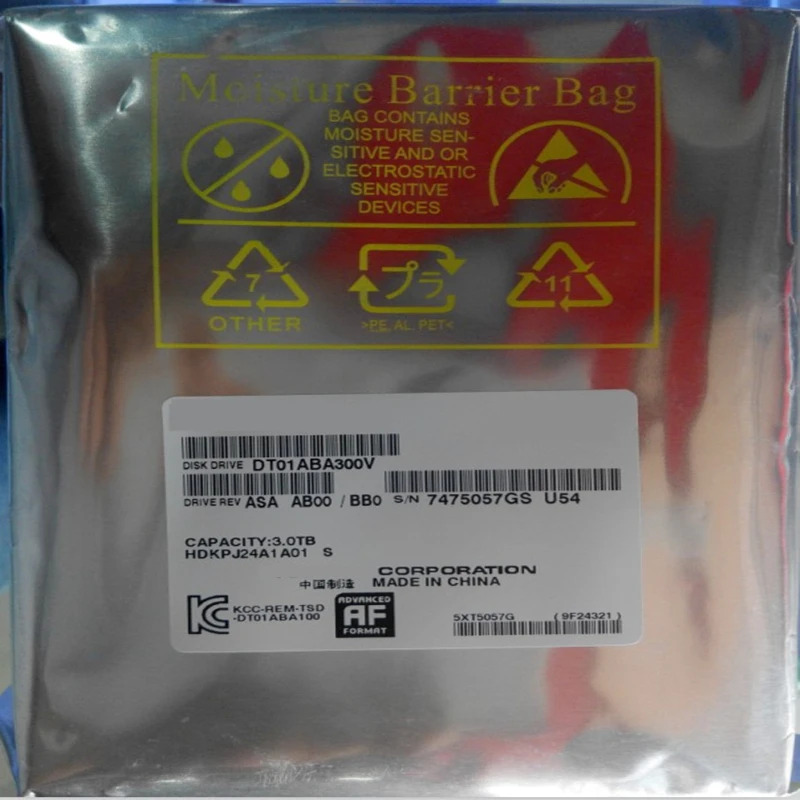 도시바호환오리지널 HDD NVR DVR 감시 DT01ABA300V 내부 3TB 3.5 인치 SATA 6 Gb/s 32MB 5900RPM 신