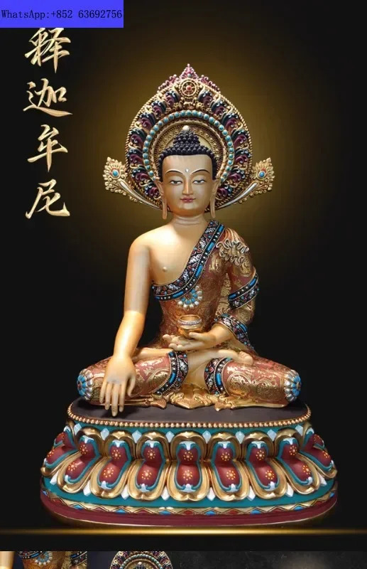 Purple Lotus Handicraft Painting Shakyamuni Pharmacist Yellow God of Wealth Zanbala Flower Life 7 i