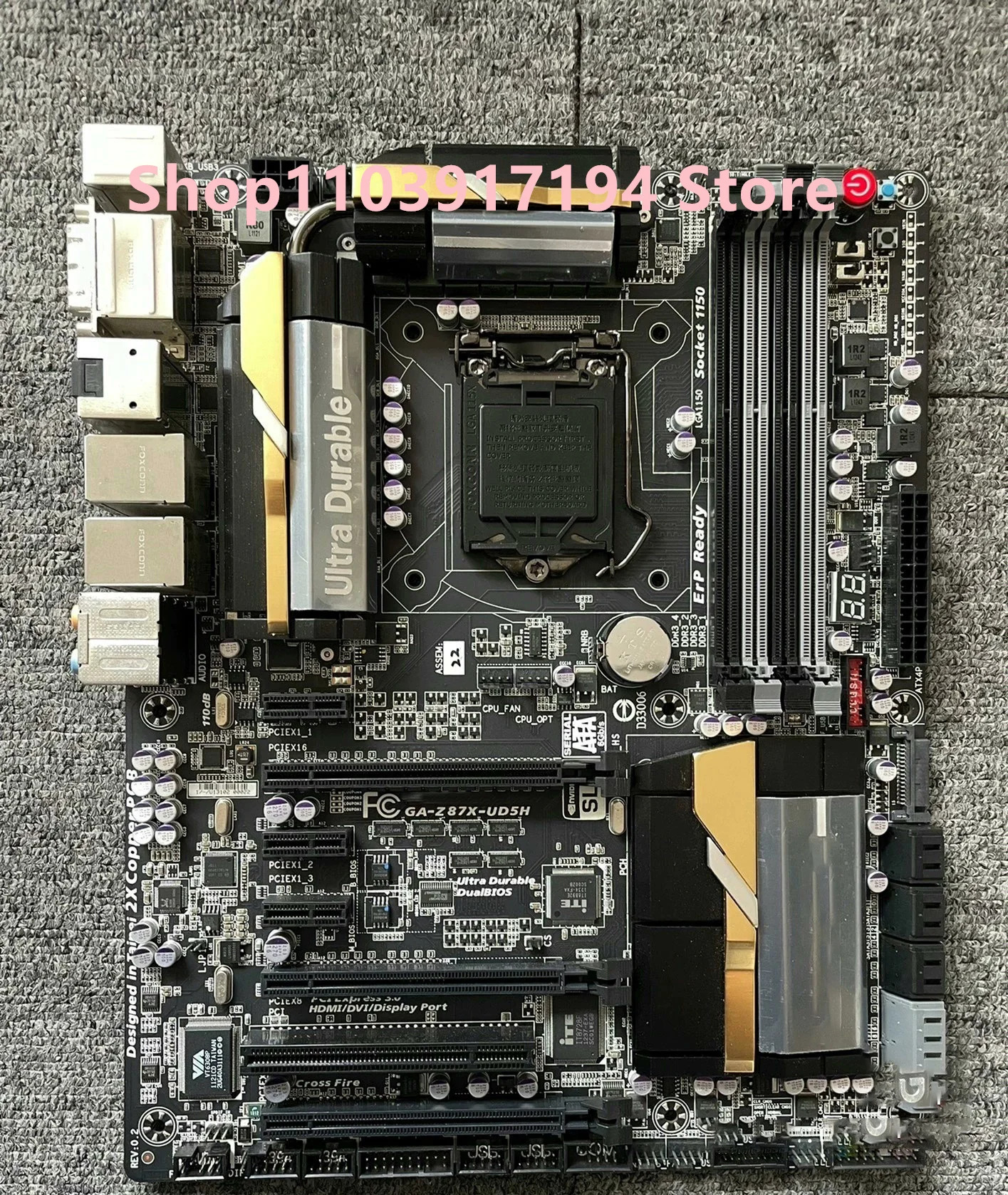 기가 바이트호환 Z87X-UD5H 마더보드 데스크탑 1150 핀 보드 듀얼 네트워크 카드 10SATA 멀티 그래픽 SLI USB3.0/2.0