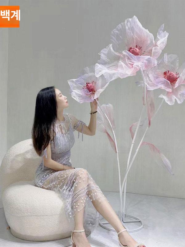 대형 거치대 조화 장식꽃 받침대 소품 오브제 행사 꽃장식 실크플라워 자이언트 - 상세 이미지 3