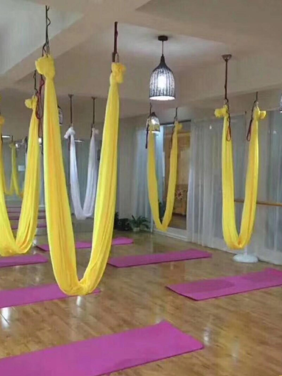 공중요가 에어 요가 해먹 필라테스 고탄력 패브릭 스트레칭 홈트레이닝 - 상세 이미지 5
