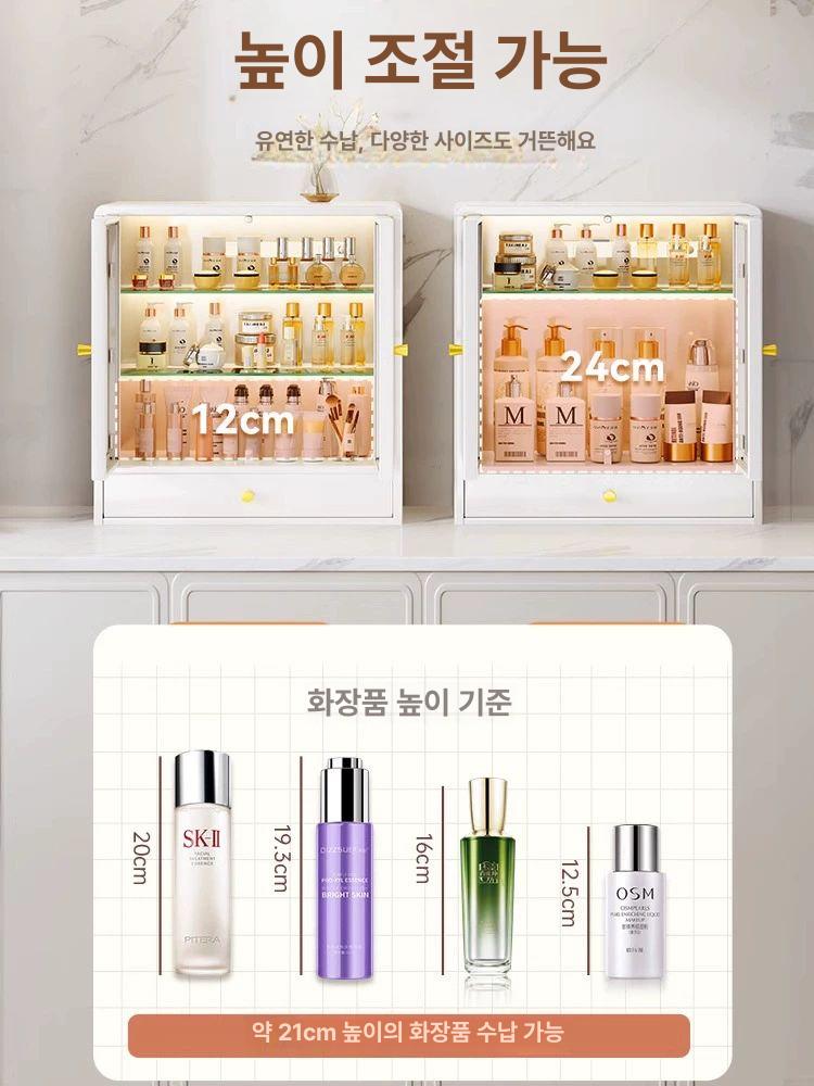 미니 찬장 컵장식 주방선반 복고풍 엔틱 서랍 화장품보관 디스플레이 수납장 - 상세 이미지 3