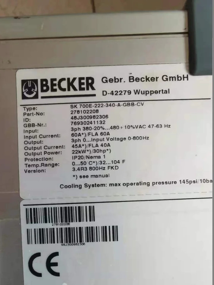 BECKER 드라이버 SK 700E-222-340-A-GBB-CV 오리지널 포장