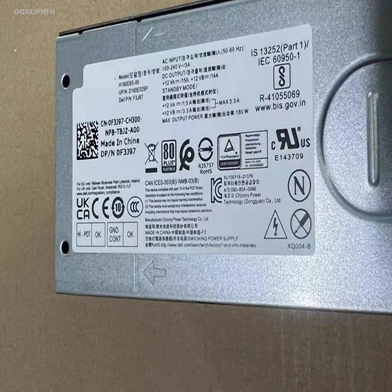DELL 8Pin 180W 전원공급장치 H180EBS-00 F3J97 0F3J97새 원본