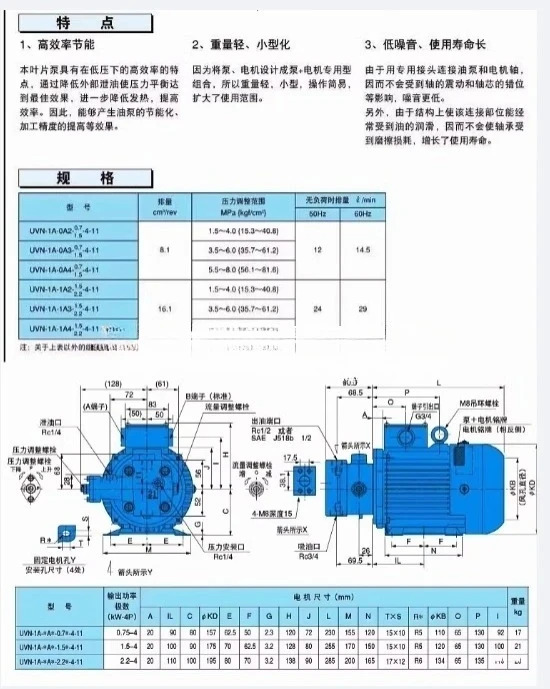 수치 제어 기계 VUP-16 VUP-23 가변 유압 오일 펌프