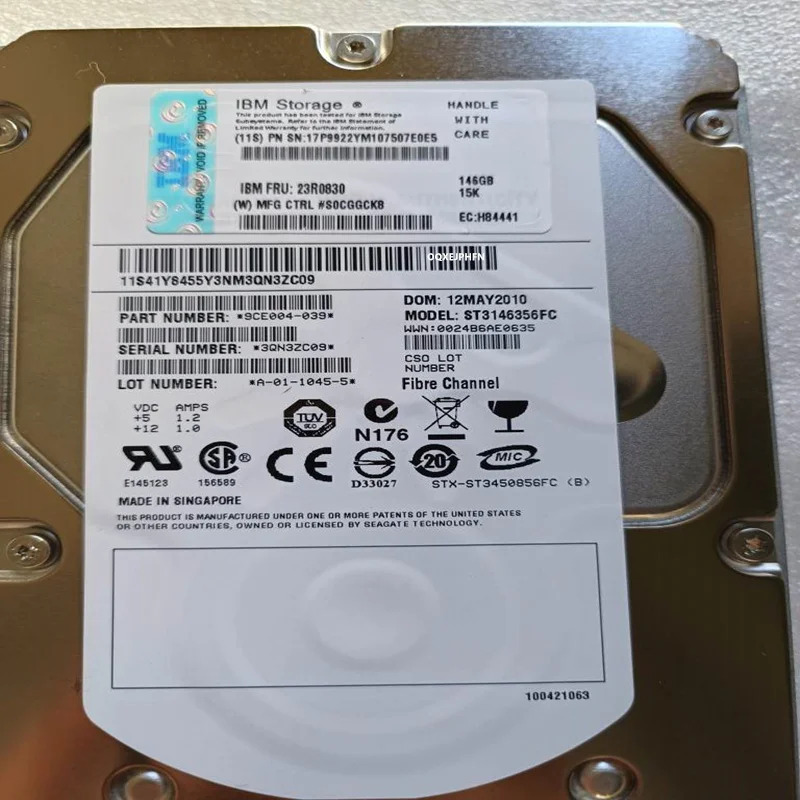 IBM DS6000 DS8000 오리지널 하드 146GB FC 3.5 인치 15K 16MB 서버 HDD 23R0830 17P9922 ST3146356FC 거신