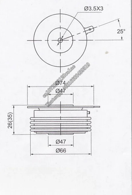 고속 사이리스터 KK1000A-25 KK1000A 2500V