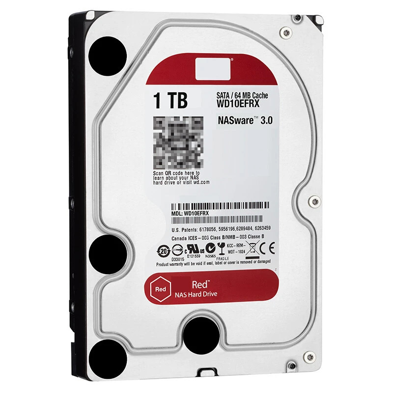 WD10EFRXNAS 하드 드라이브WD Red 1TB 3.5 SATA 6Gb/s 64MB 5400RPM새 원본 HDD