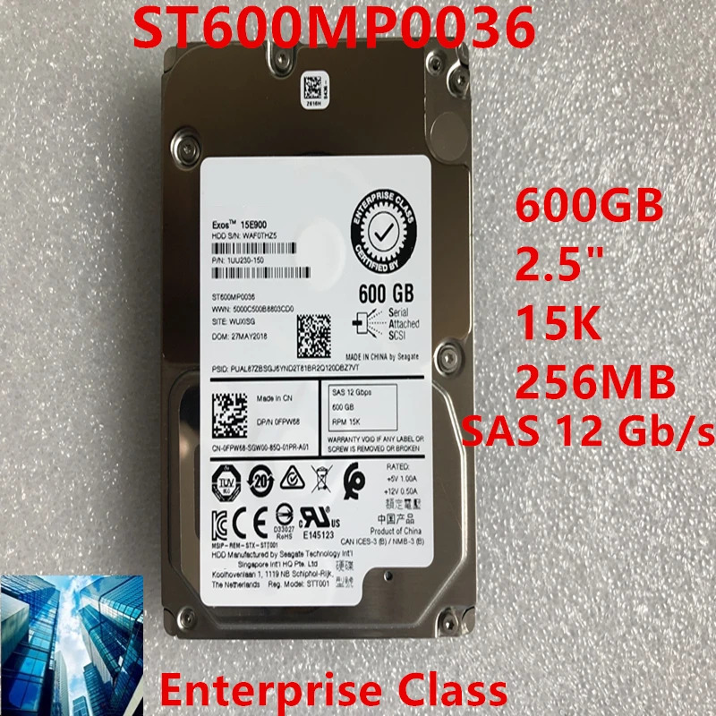 엔터프라이즈 HDD 0FPW68 FPW68 ST600MP0036Dell 600GB 2.5인치 15K 256MB SAS새 원본