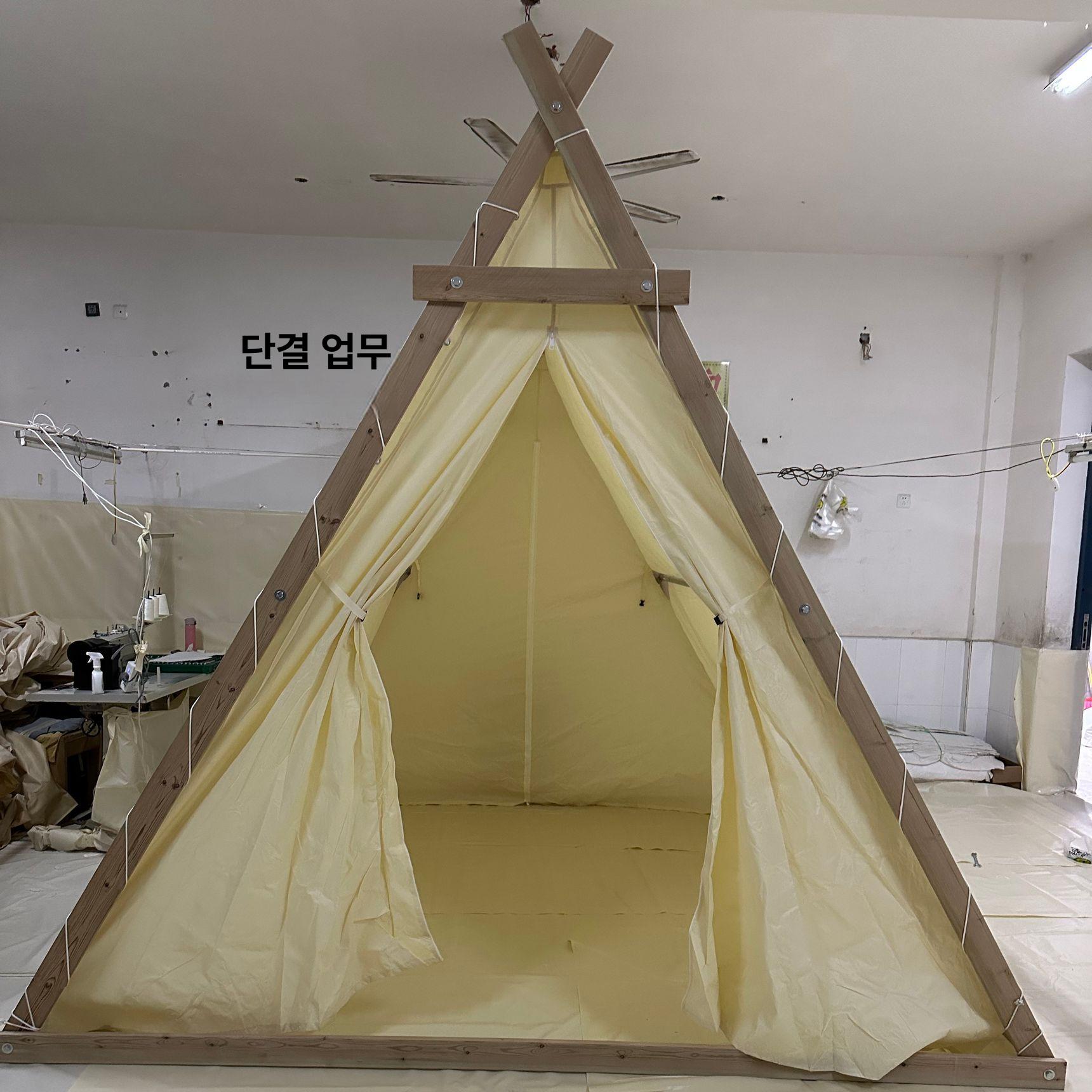 조립식 방갈로 캠핑 오두막집 투명 하우스 야외 글램핑텐트 감성 캐노피 삼각형 - 상세 이미지 4