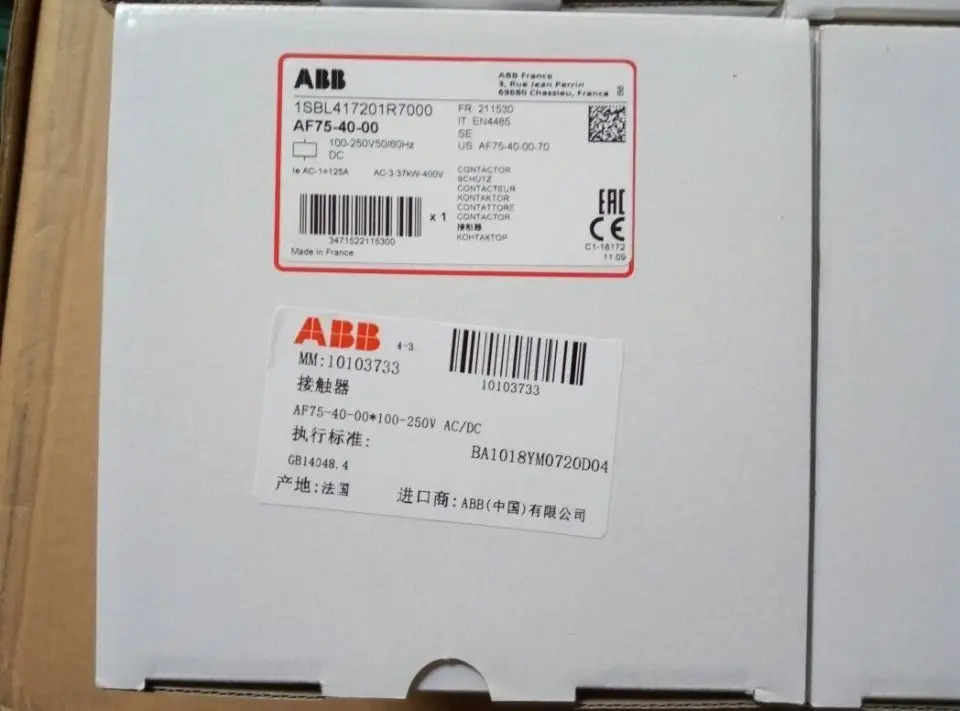 오리지널 ABB AC/DC 접촉기 AF75-40-00/AF80-40-00 24-60VAC/DC 신
