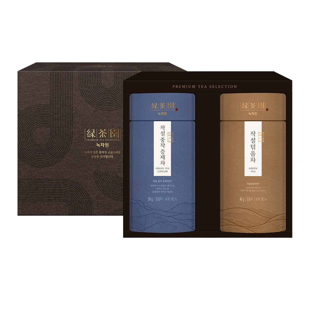 녹차원 녹차2종선물세트 (작설중작증제차 50g+작설덖음차 40g)+선물쇼핑백1