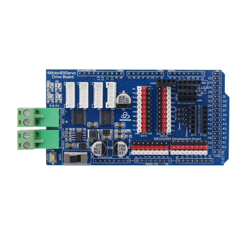 MEGA2560 메카넘 휠DC 모터 드라이버 보드 암 확장보드 4-CH