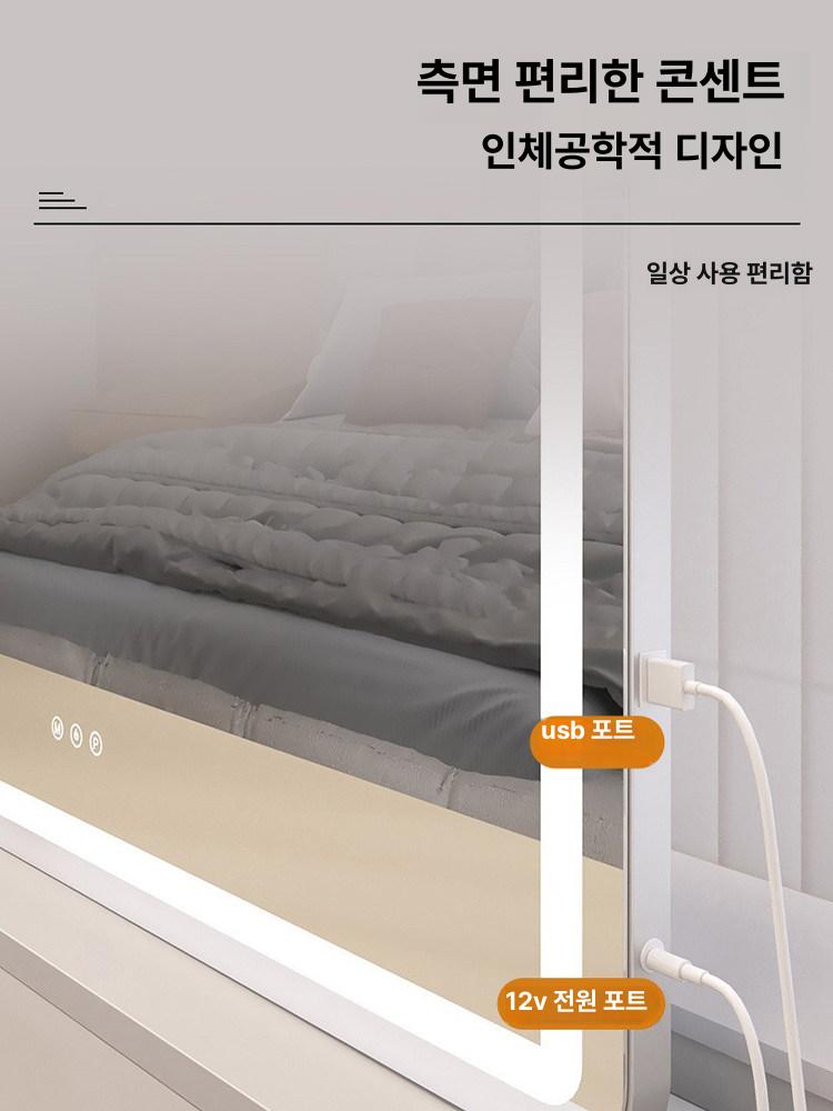 LED화장거울 사각 메이크업 탁상 조명거울 뷰티미러 스타일링 - 상세 이미지 2