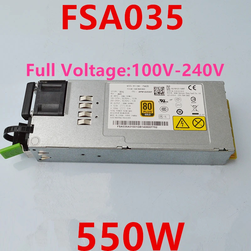 AcBel 80 플러스 골드 550W 전원공급장치 FSA035 PSU 신