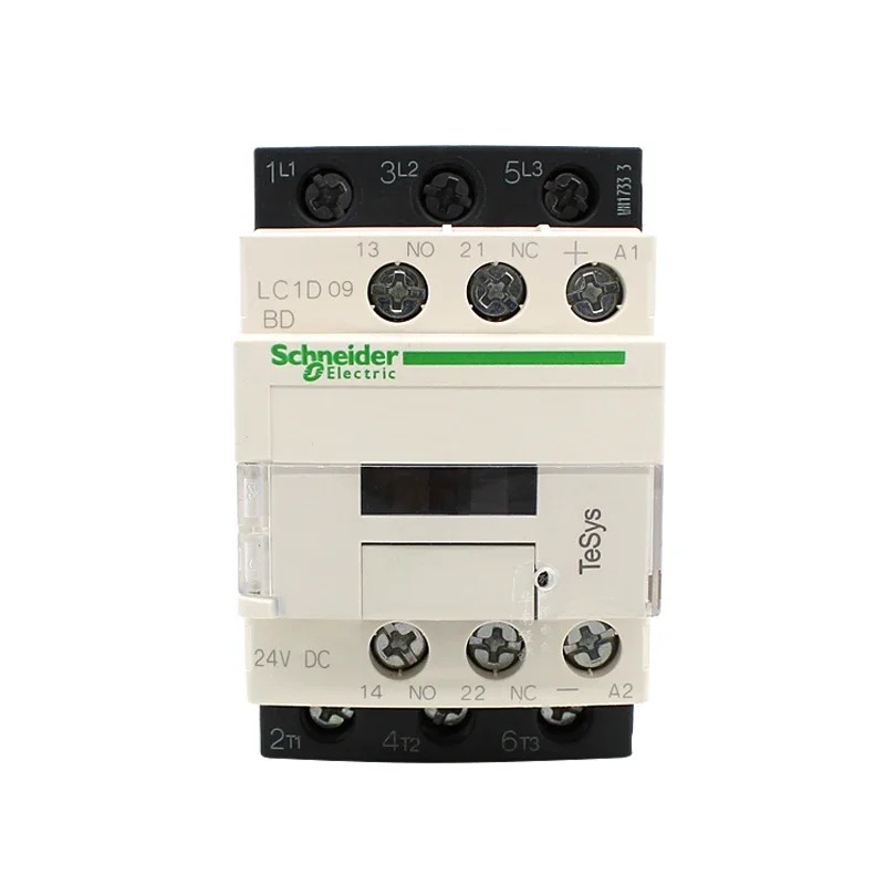 슈나이더 3 극 접촉기 LC1D09BDC 3P 9A DC24V 1NO  1NC