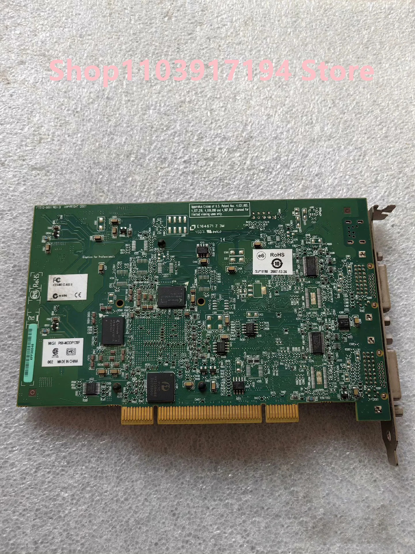 Matrox F7312-0001 REVB 디스플레이 카드 MGI P69-MDDP128F