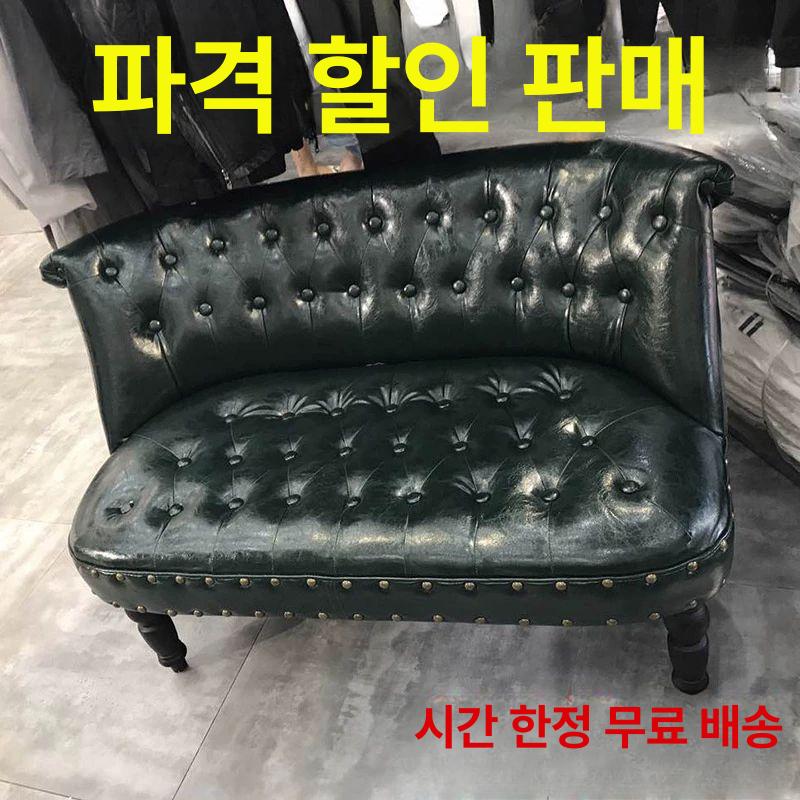 엔틱 북유럽소파 심플 빈티지 복고풍 색상 암체어 코듀로이 푹신한 발 높이 호두 직선 - 상세 이미지 2
