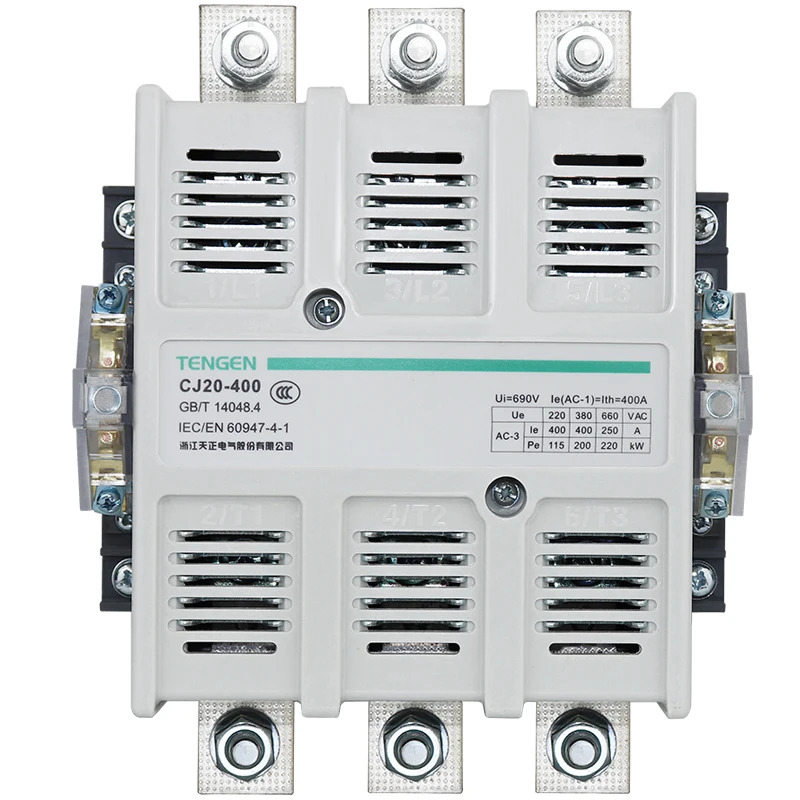 텐젠 천청 전기 CJ20-400A AC 접촉기 트라이앵글 시작 실버 포인트 220V 380V