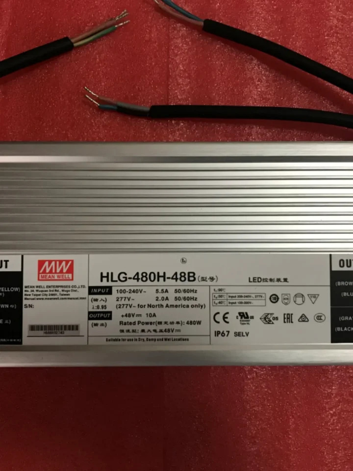 Mingwei LED 방수 스위칭 전원공급장치 정전류 정전압 HLG-480H-24B 30B 36B 42B 48B 54B