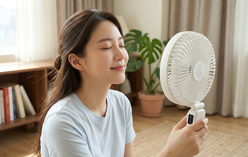 1+1 애니클리어 폴더블 휴대용선풍기 빅팬 LED 무선 손풍기 FH20 판매처 상세 정보 이미지 4