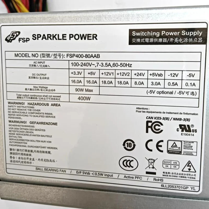 거전원공급장치 FSP 400W 전원공급장치 FSP400-80AAB