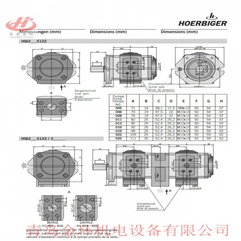 HQI2-022RA04-11S100 HQI2-022RA04-11S122 hoerbiger