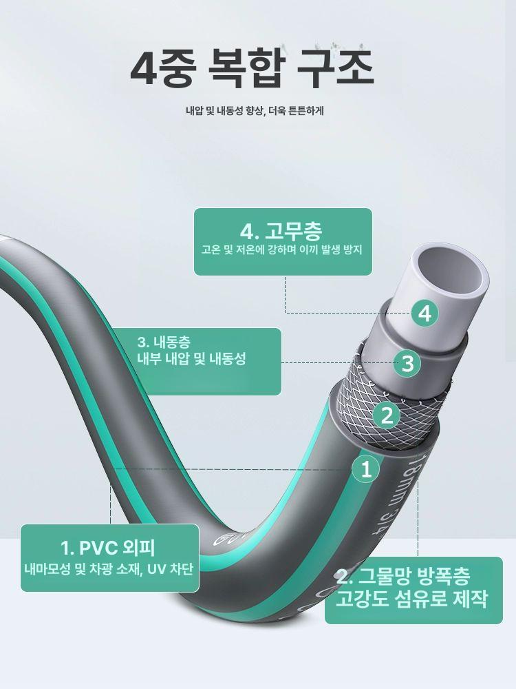 이동식 물호스릴 80m 고압 급수관 분사기 권취기 트롤리 - 상세 이미지 4