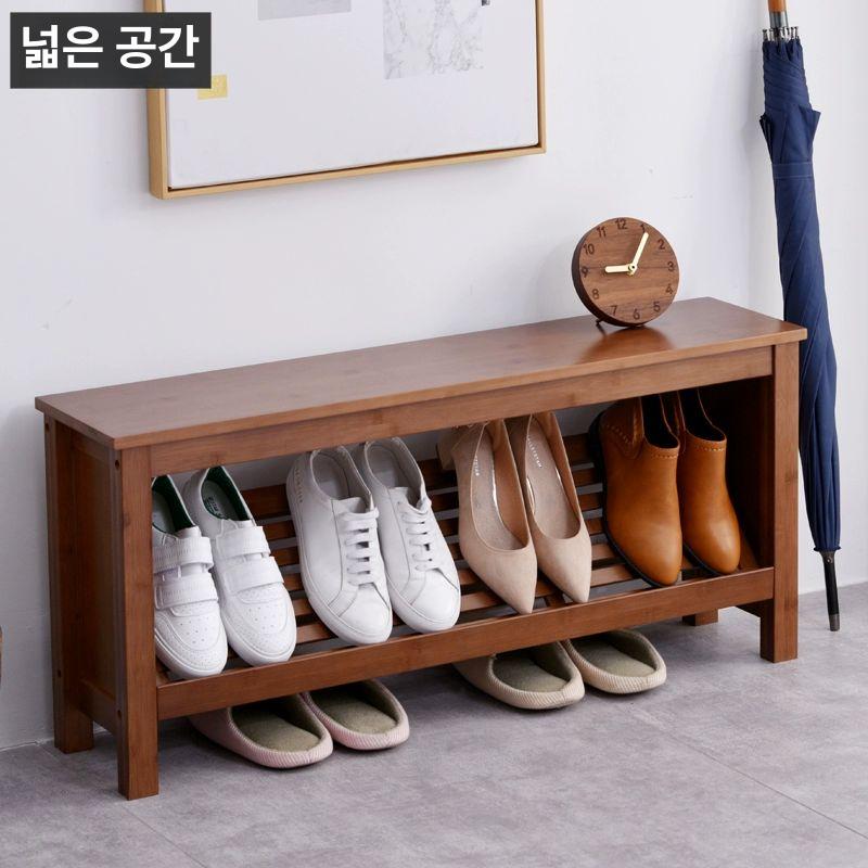 벨벳 벤치신발장 원목 벤치형 벤치의자 수납장 신발장의자 인테리어 수납형 - 상세 이미지 2