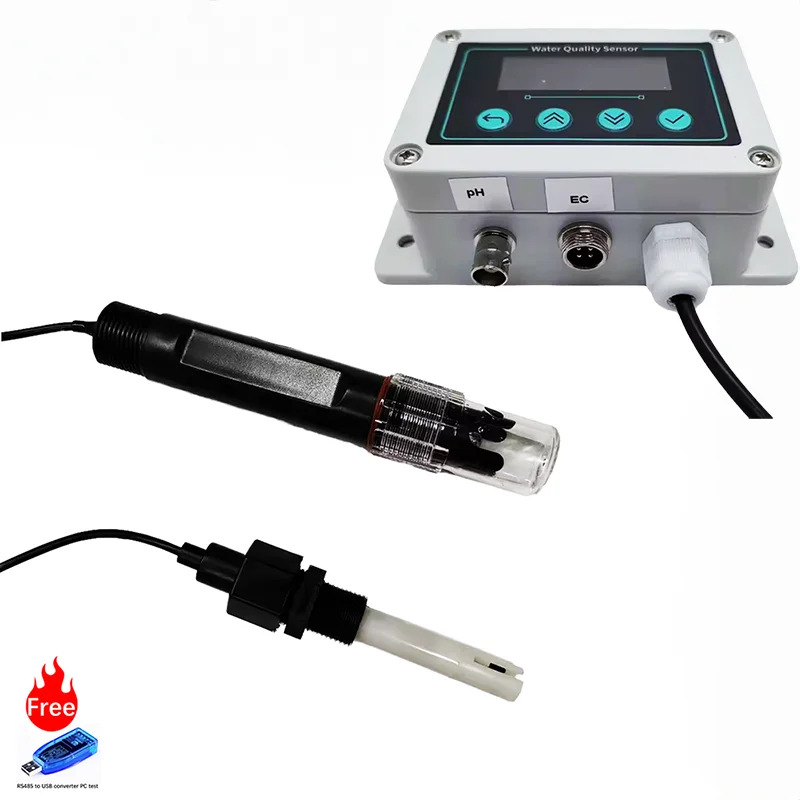 정밀 휴대100 메가옴 고안정성 수질 센서 RS485 PH EC 온도 3 1