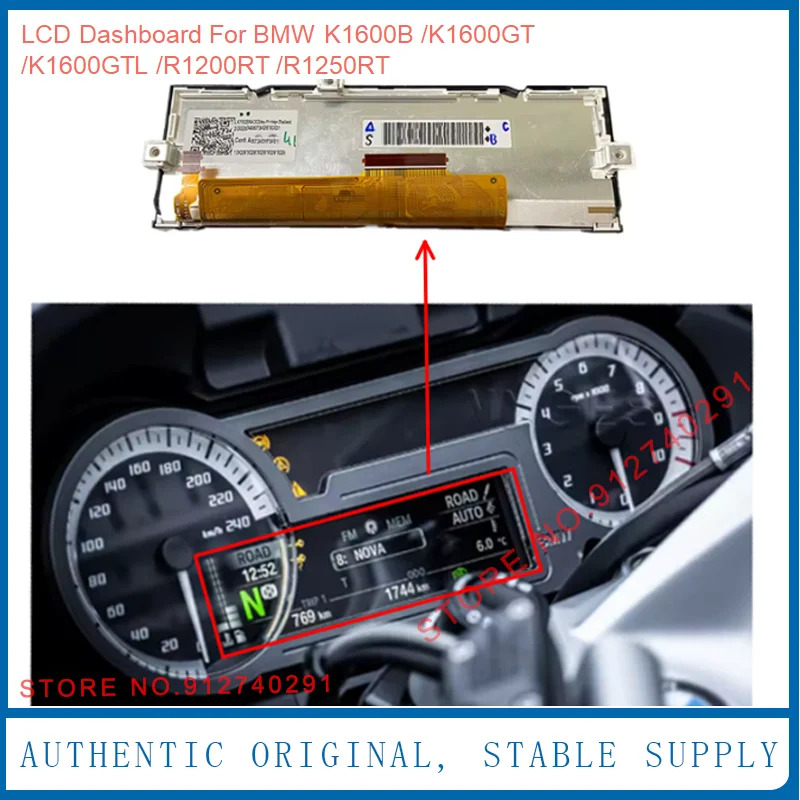 Motorcycle Motorbike Dashboard GPS Radio LCD Display For R1200RT LC Water-cooled R1250RT 2014- RT1