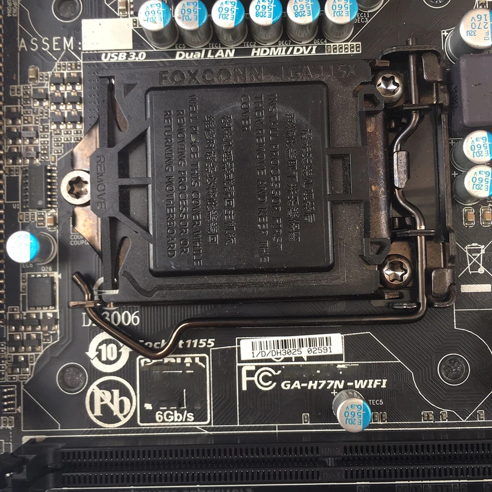 기가 바이트호환 마더보드1155 듀얼 포트 올 솔리드 스테이트 17x17 ITX 미니 보드 GA-H77N-WIFI