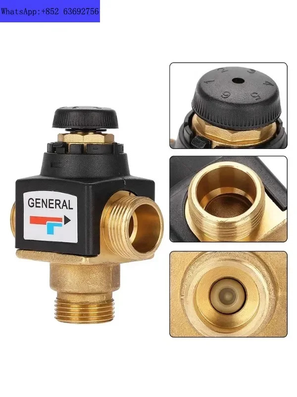 Brass constant temperature mixing valve automatic for hot and cold water