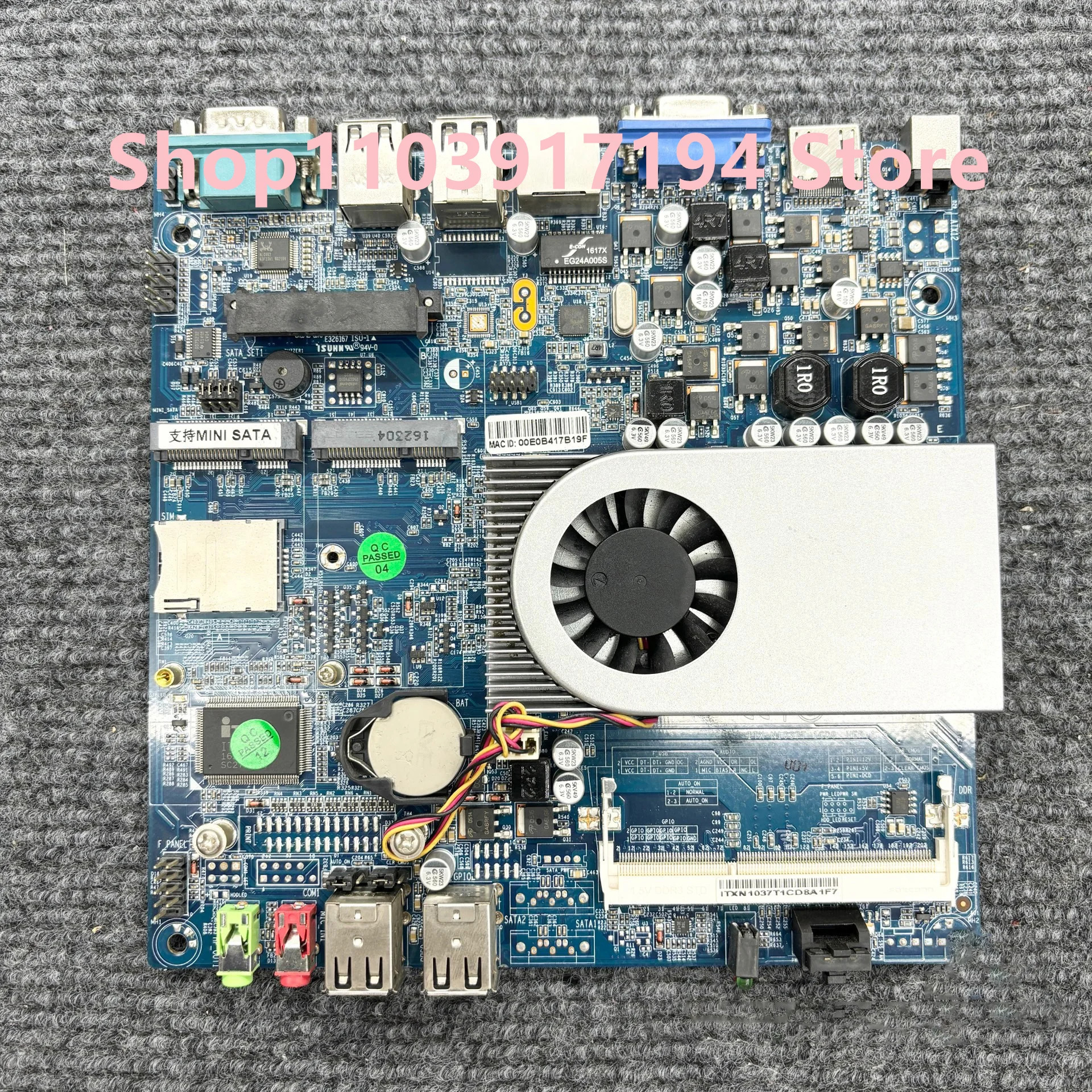 산업제어 마더보드 ItX1037u 소프트 라우팅 미니 컴퓨터 소형 호스트 1037u
