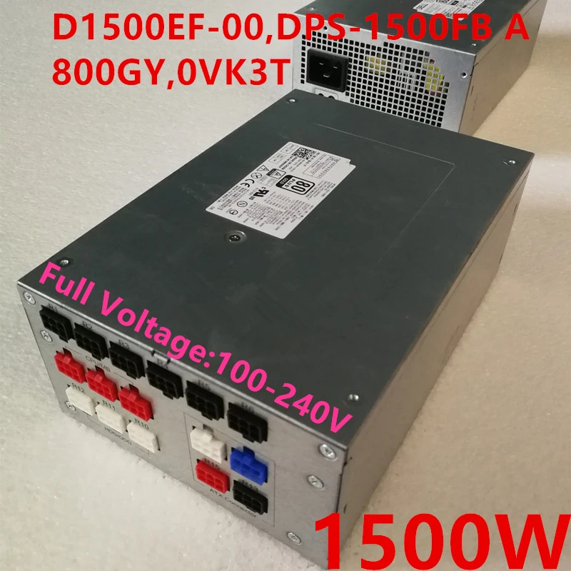Dell Alienware Area 51 R2 R3 R4 R5 R6 R7 1500W 전원공급장치 D1500EF-00 DPS-1500FB A 800GY 0VK3T PSU 신