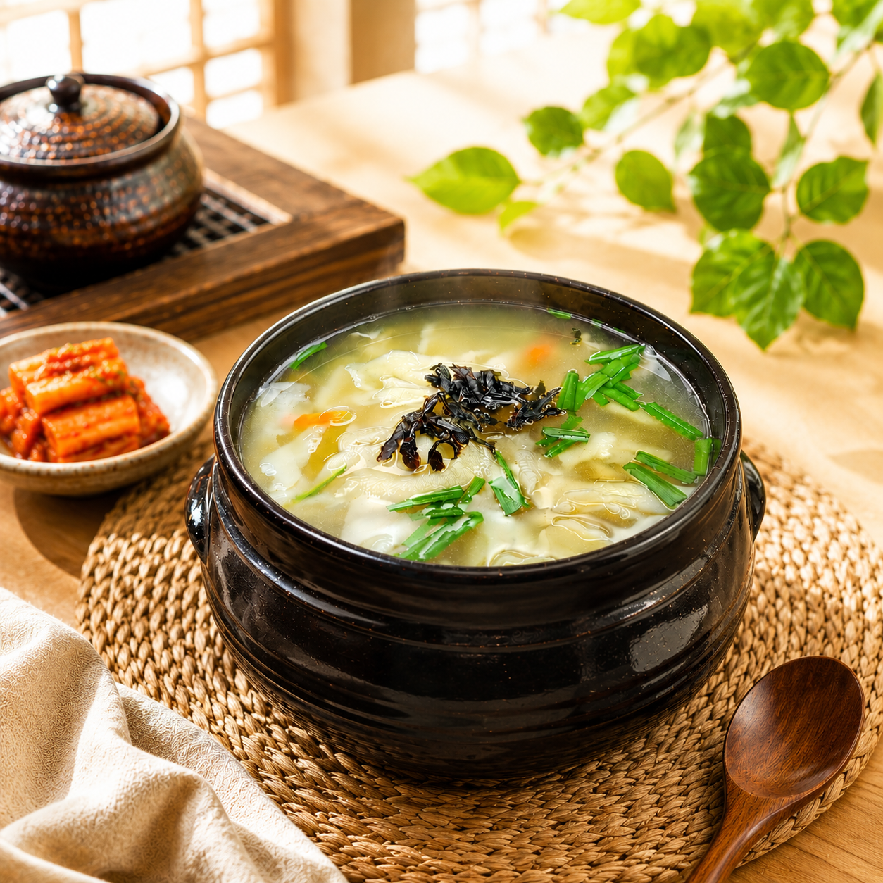 멸치수제비 2인분 멸치육수 밀키트 혼밥 집밥 캠핑요리 술안주 더수제비 - 상품 이미지