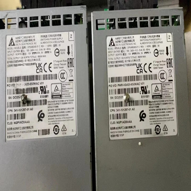 리퍼 전원공급장치 CISCO 650W PWR-VG420-650WAC DPS-650AB-31 C 341- 101287 -01