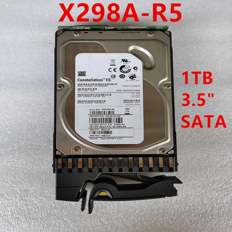 NetApp거오리지널 HDD 내부 엔터프라이즈 X298A-R5 SP-X298A-R5 1TB 3.5 인치 SATA 32MB 7200RPM