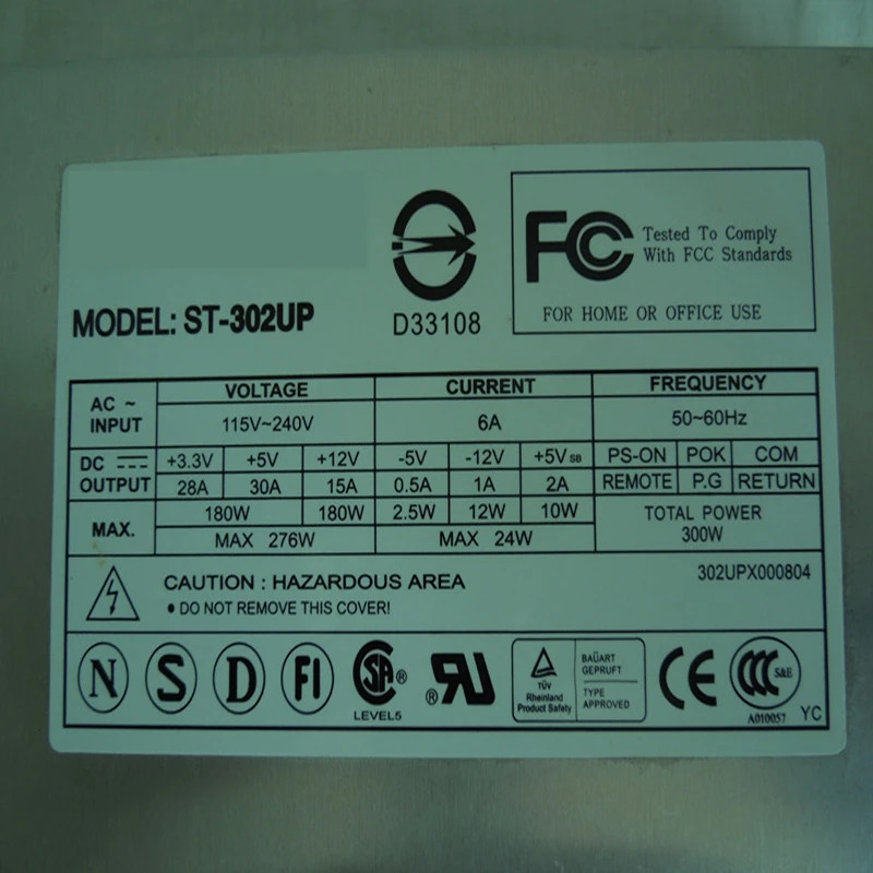 Seventeam -5V 2U 오리지널 PSU 300W 전원공급장치 ST-302UP ST-300UP 신