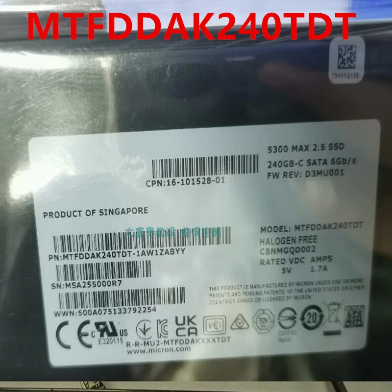 CISCO솔리드 스테이트 드라이브 MTFDDAK240TDT MTFDDAK240TDT-1AW1ZABYY MICRON 5300 MAX 2.5 인치 SSD 240GB SATA 신