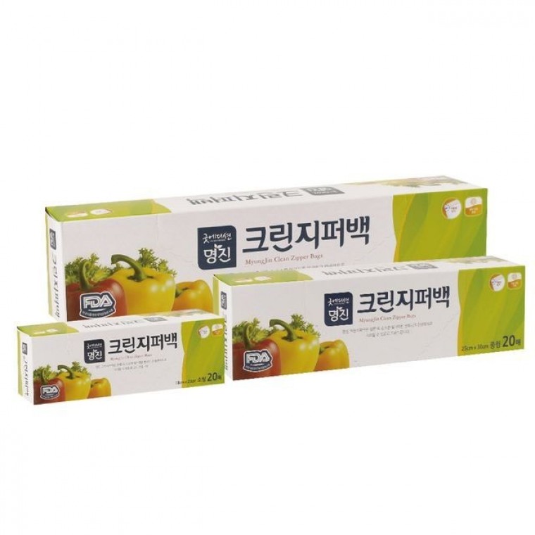 도모아 크린지퍼백 대 (30X35cm) 20매/위생백 비닐 봉투 - 상품 이미지