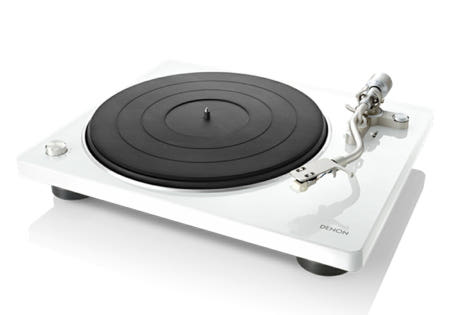 [해외]데논 DENON 화이트 레코드 플레이어 벨트 드라이브 DP-400