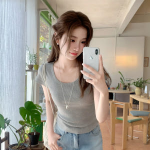 [자체제작] (국내제작) 유넥 골지 슬림 반팔티 ts4957 착용 후기 | 사이즈/핏 총정리 - 상품 이미지 1