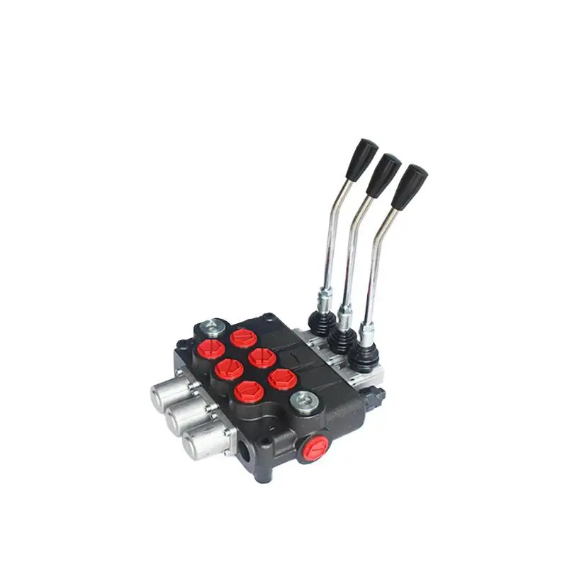 유압 모노블록 밸브 P120 A1 GKZ1 2 스풀 섹션 용수철 리턴