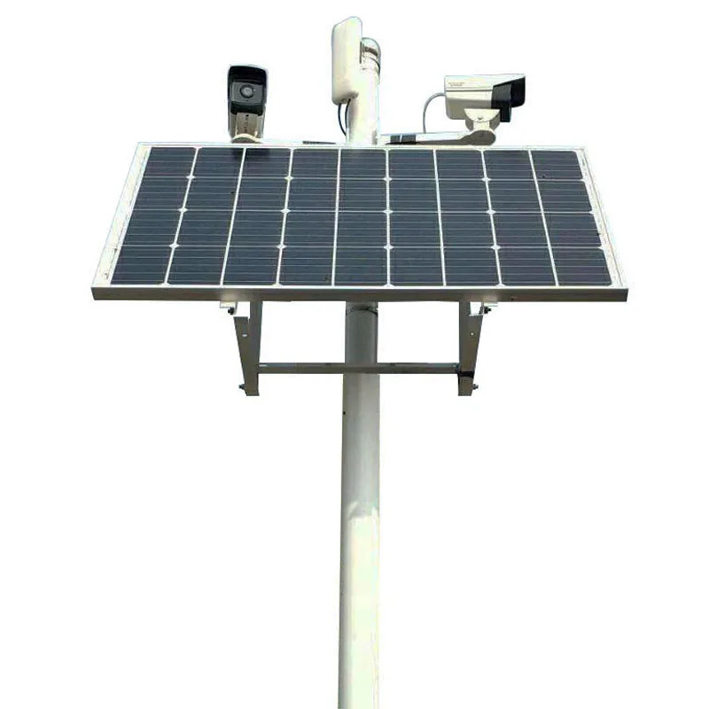 야외 모노 실리콘 태양광 패널 MPPT 충전 컨트롤러 스마트 기상 관측소 DC 12V 시스템 200W