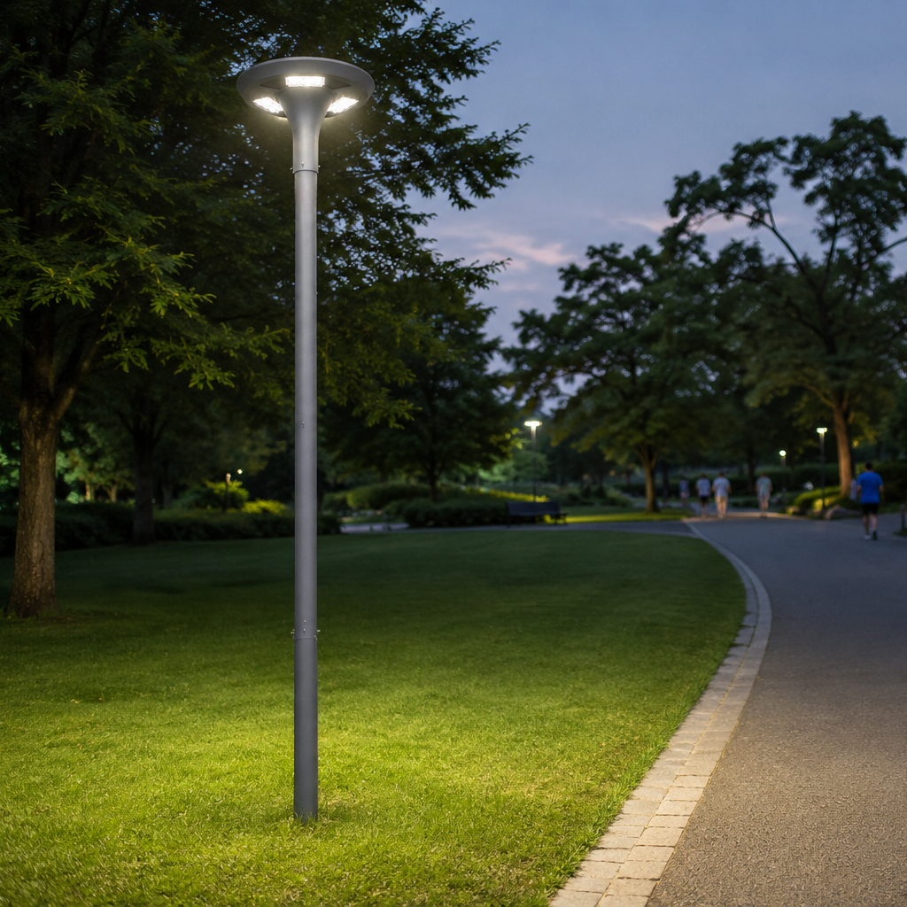 정원 LED 조명 원형 잔디 가로등 50W 문주 경관조명 아파트가로등 종류 설치 기둥 5m - 상세 이미지 5