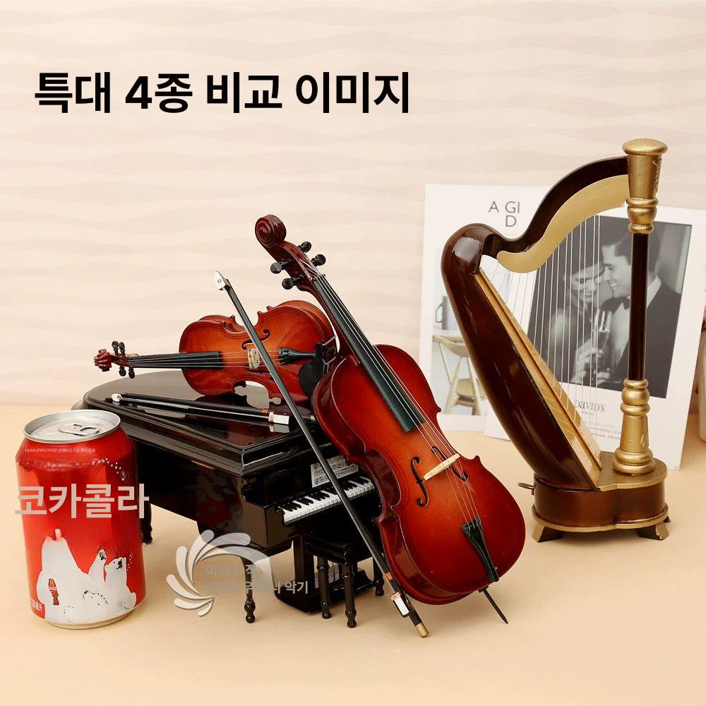 레트로 피아노 오르골 인테리어 장식품 엔틱 모형 악기 소품 축음기 박스 - 상세 이미지 4