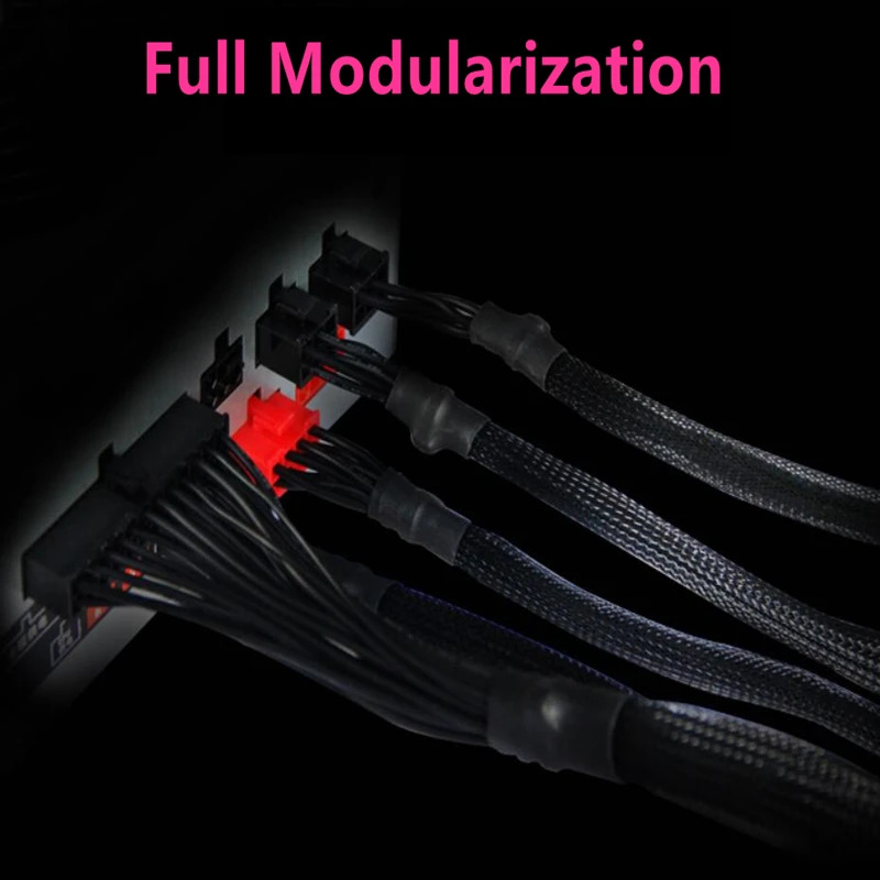헌트키 RTX2070 80 플러스 골드 풀 모듈 저소음 전원공급장치 600W MVP K600 HK700-51PP PSU 신